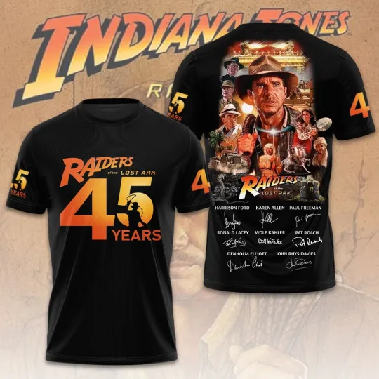 1Indiana Jones Raiders of the Lost Ark 45th Anniversary 2026 3D Shirt
