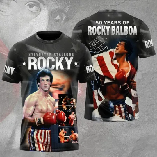 Discover Rocky 50th Anniversary 3D T-Shirt size S-5XL
