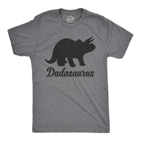 Discover Mens Dadasaurus T Shirt Funny Fathers Day Dinosaur Tee for Guys