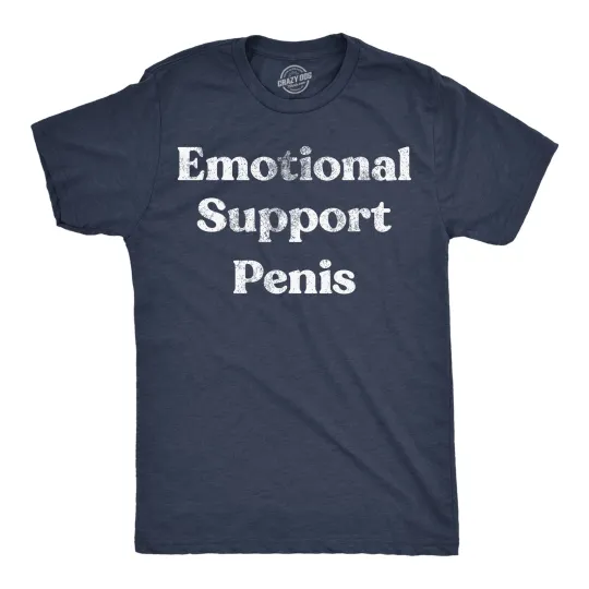 Discover Mens Emotional Support Penis Funny T Shirts Adult Graphic Tee for Men