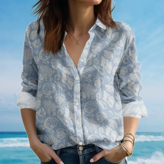 Discover Seashell Blouse Shirt for Women