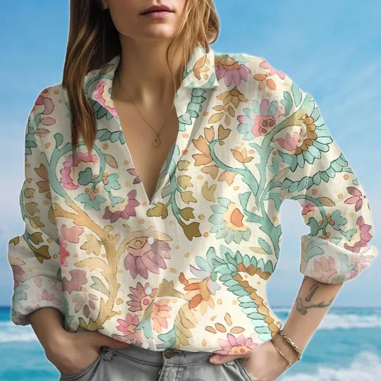 Discover Vintage Floral Blouse Shirt for Women