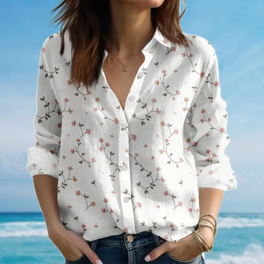 Discover Retro Floral Blouse Shirt for Women