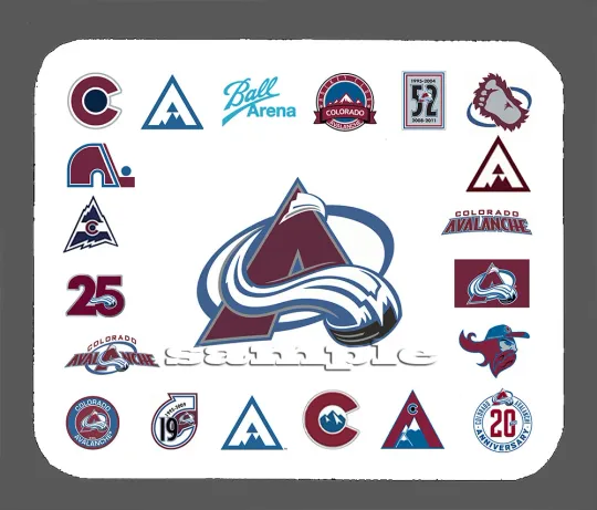 Discover Colorado Avalanche Logo Art Mouse Pad