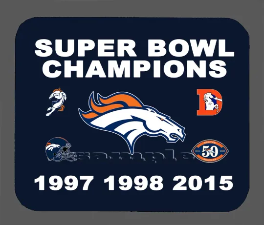 Denver Broncos Super Bowl Championship Banner Mouse Pad
