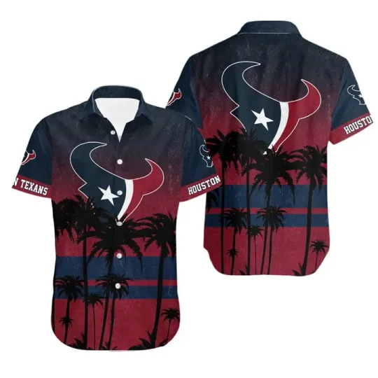 Discover Houston Texans Palm Night Hawaiian Shirt