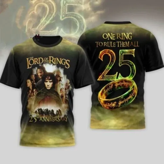 Discover The Lord of the Ring 25th Anniversary 3D Shirt
