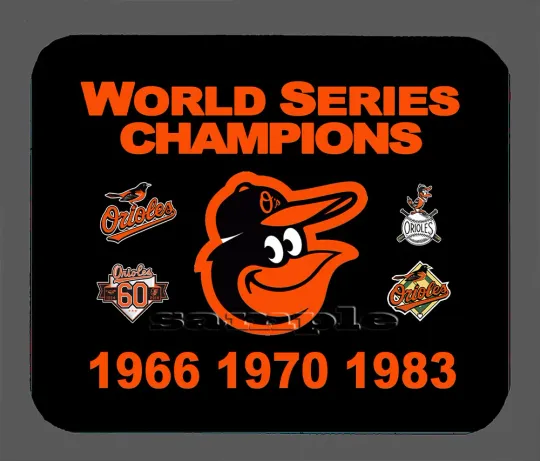 Baltimore Orioles World Series Championship Banner Mouse Pad