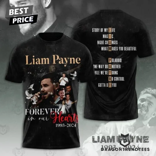 Discover Liam Payne Forever In Our Hearts 1993-2024 3D T-Shirt