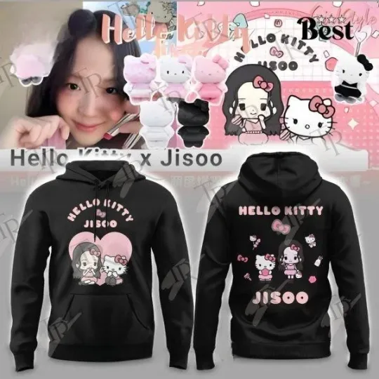 Jisoo X Hello Kitty New Edition 2026 Hoodie – Black