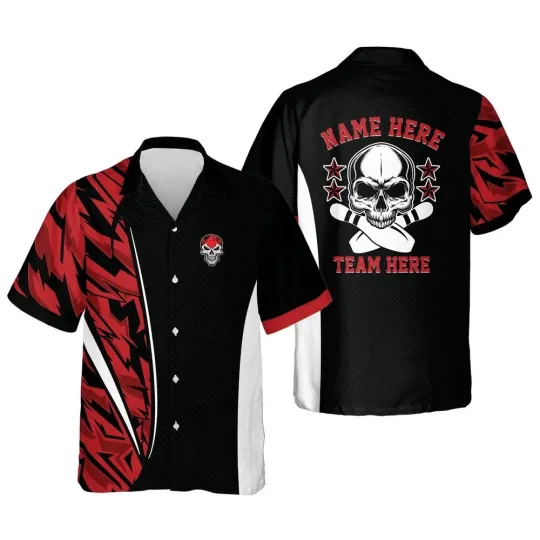 Discover Custom Skull Custom Bowling Shirt Custom Team Bowling Hawaiian Shir