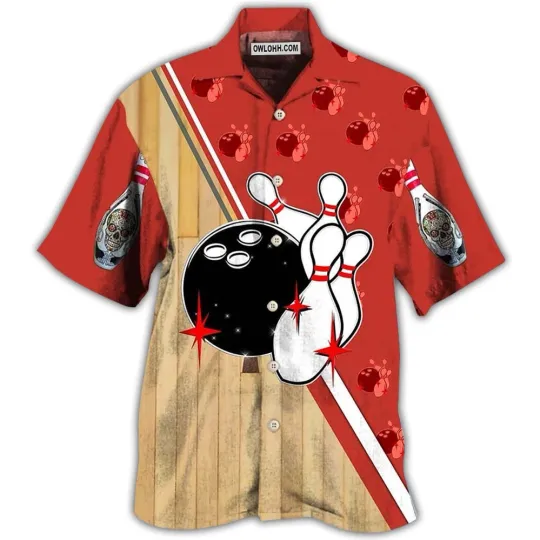 Discover Bowling Awesome Ball Skull 8211 Hawaiian Shirt 8211 Owl Ohh
