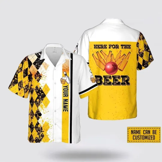 Discover Personalized Bowling Here For The Beer Bowling Hawaiin Shirt 8211 Beachwear Gif