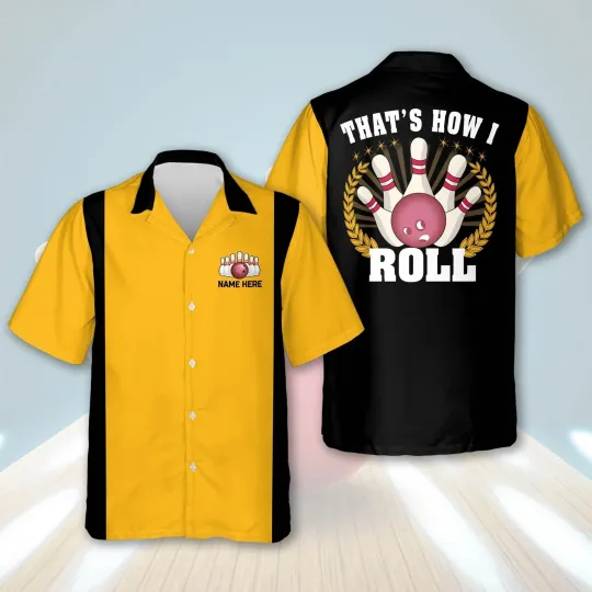 Discover Thats How I Roll Hawaiian Bowling Shirt for Men Custom name bowling player shirt