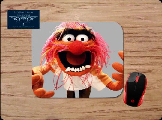 Discover THE MUPPETS ANIMAL MONSTER CUSTOM MOUSE PAD DESK MAT VIRTUAL HOME SCHOOL OFFICE