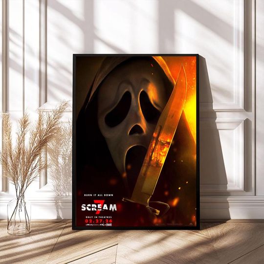 Discover Scream 7 (2026) Movie Poster  Horror Film Wall Art - Cinematic Movie Art Print
