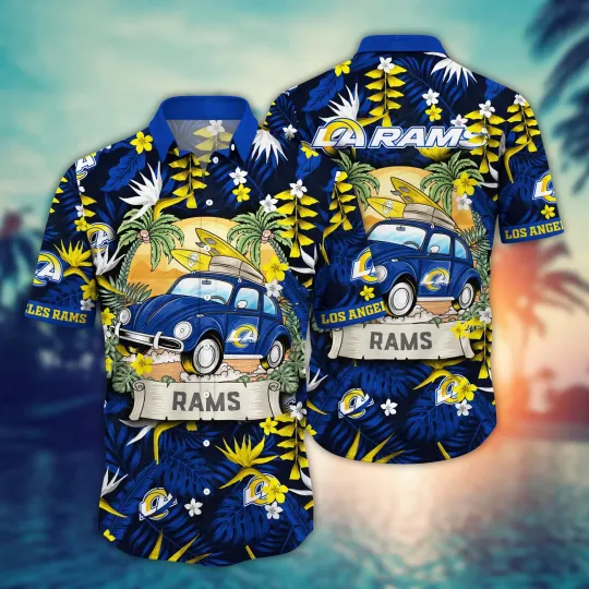Discover Los Angeles Rams Hawaiian Shirt Sunshinetime Aloha Shirt