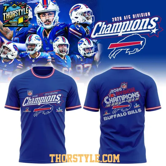 Buffalo Bill AFC Division Champions 2026 Celebration 3D T-Shirt