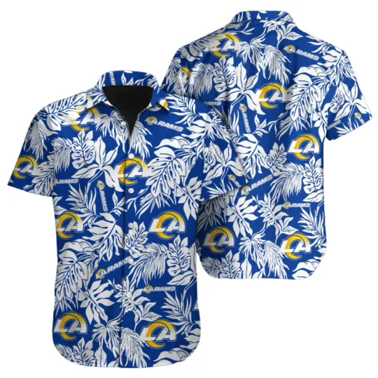 Discover football Los Angeles Rams Jungle Vibes Hawaiian Shirt