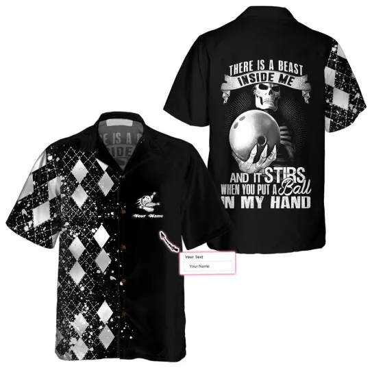 Discover There Is A Beast Inside Me Silver Bowling Custom Hawaiian Shirt Personalized Bow