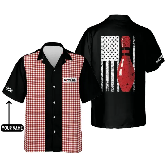 Discover Retro Vintage Bowling Casual Hawaiian Shirts HB0076