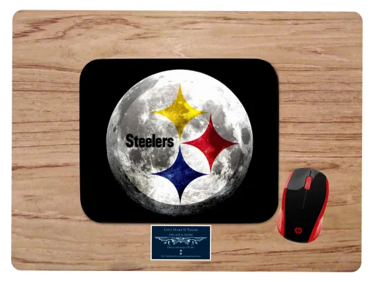 Discover Pittsburgh Steeler Moon Design Mouse Pad Desk Mat for PC Gaming