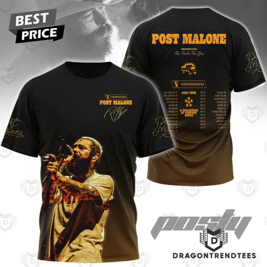 Discover Post Malone Trillion Signature 3D T-Shirt