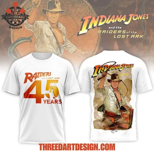 Discover Indiana Jone And The Raider Of The Lost Ark 40 Years 3D T-Shirt
