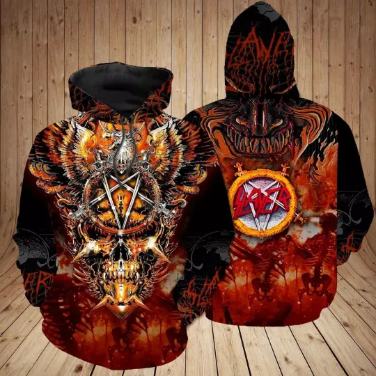 Discover Slayer 3D All Over Printed 3D Hoodie Gift For Unisex Rock Lovers