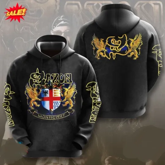 Discover Hot New Saxon Band All Over Print Hoodie 3D