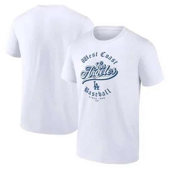 Discover Fanatics Men's Los Angeles Dodgers White Baseball T-Shirt