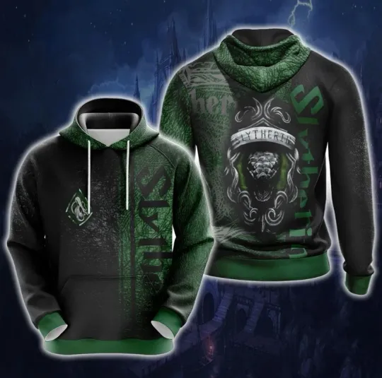 Harry Potter Slytherin House All Over Print 3D Hoodie