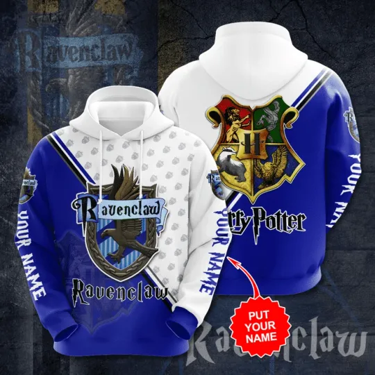 Personalized Harry Potter Ravenclaw House All Over Print 3D Hoodie