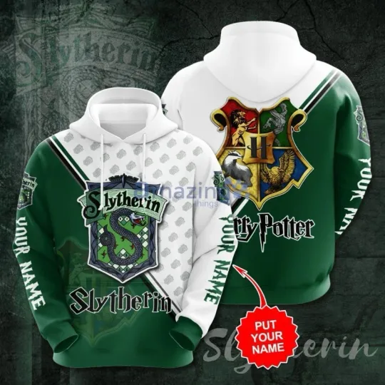 Personalized Harry Potter Slytherin House All Over Print 3D Hoodie