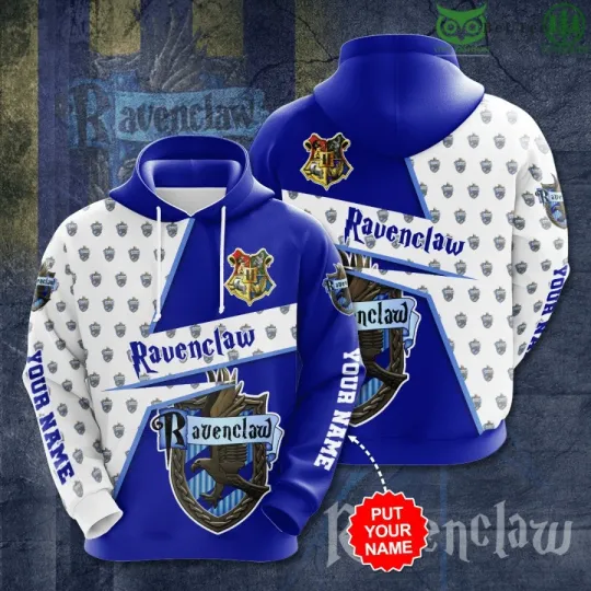 Personalized Harry Potter Ravenclaw House All Over Print 3D Hoodie