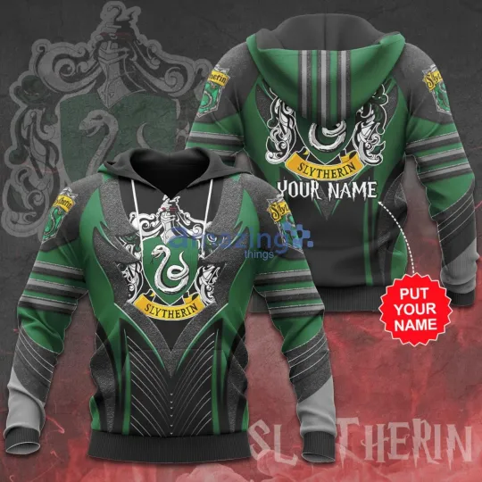 Personalized Harry Potter Slytherin House All Over Print 3D Hoodie