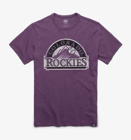 Discover 47 Men's Colorado Rockies Purple Grit Scrum T-Shirt