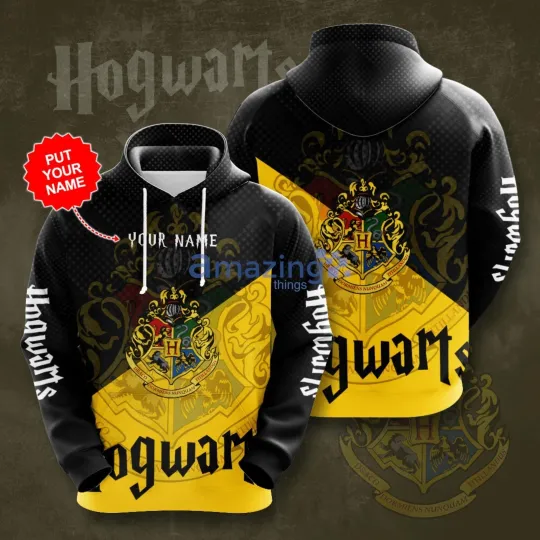 Personalized Harry Potter Hufflepuff House All Over Print 3D Hoodie