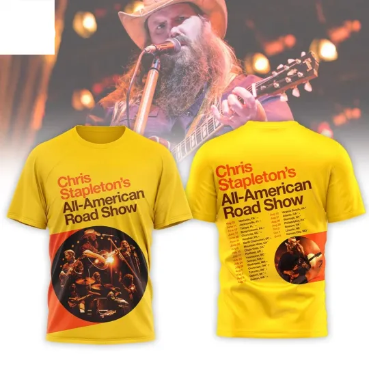 Chris Stapleton All American Road Show Concert Shirt 3D