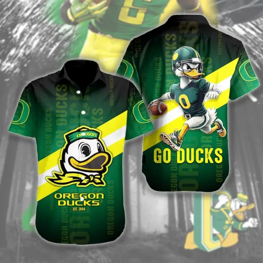 Discover Oreg ducks Football Short Sleeve Dress Shirt