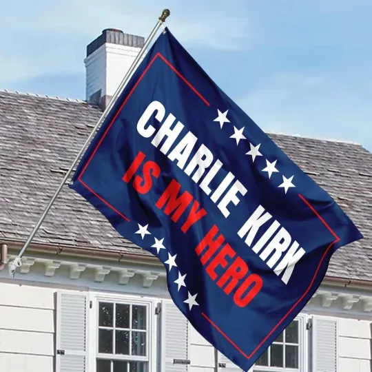 Charlie Kirk House Flag Justice for Charlie Kirk Patriot Banner