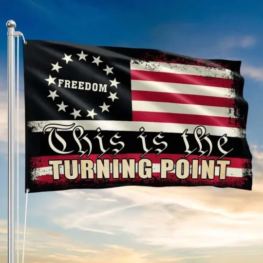 Discover Charlie Kirk Turning Point House Flag - Freedom Memorial Gifts