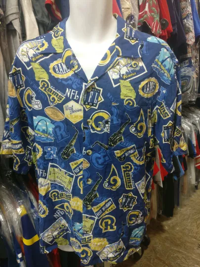Discover Vintage ST. LOUIS RAM Hawaiian Shirt , Los Angeles team shirt