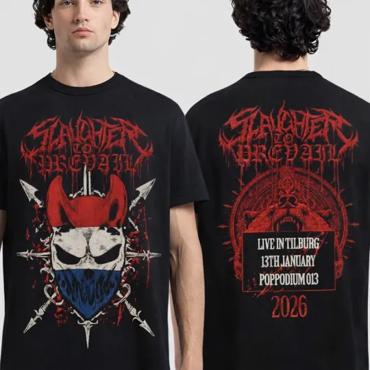 Discover Slaughter To Prevail  2026 Pop Up Netherland The Grizzly Winter Tour T-shirt