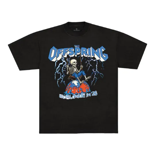 Discover The Offspring Swinging Skeleton 2026 Tour Merch T-shirt Reprint All Size