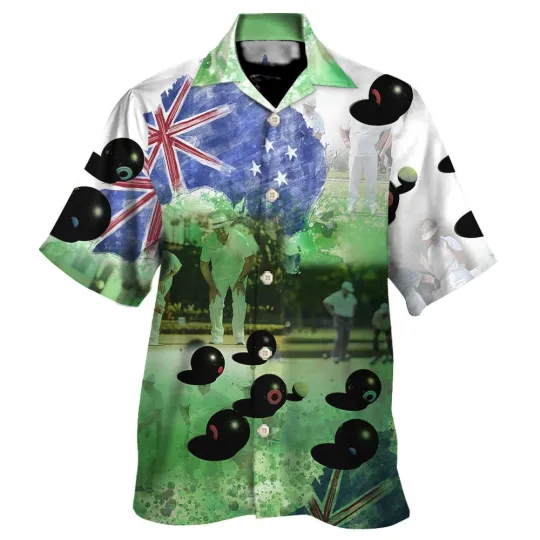 Discover Aussie Lawn Bowls Hawaiian Shirt for Men