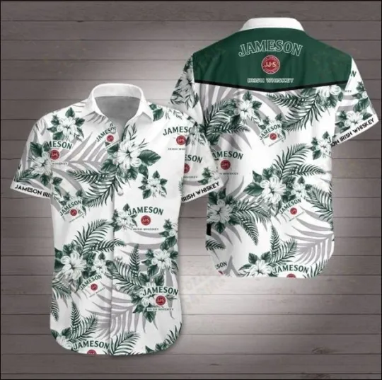 Discover Jameson Irish Whiskey Logo Hawaiian Shirt for Men