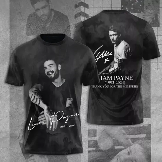Discover Liam Payne 1993-2024 Thank You 3D T-Shirt Hoodie