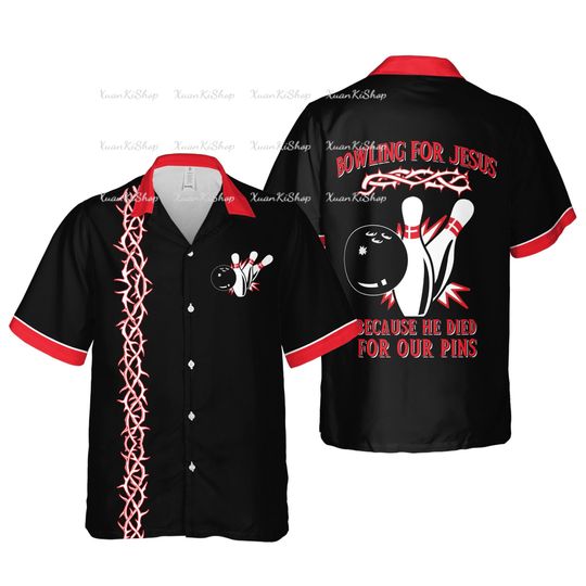 Discover Bowling For Jesus Bowling Hawaiian Shirt, Bowling Button Down Shirt, Bowling Shirt for Team, Bowling Gift for Christian, Player Bowler Gift