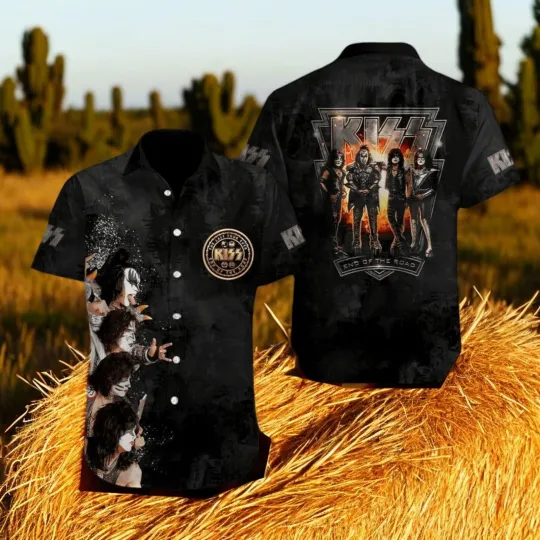 Discover Kisss Bandd Rock icons Hawaiian Shirt, Casual Shirt For Men